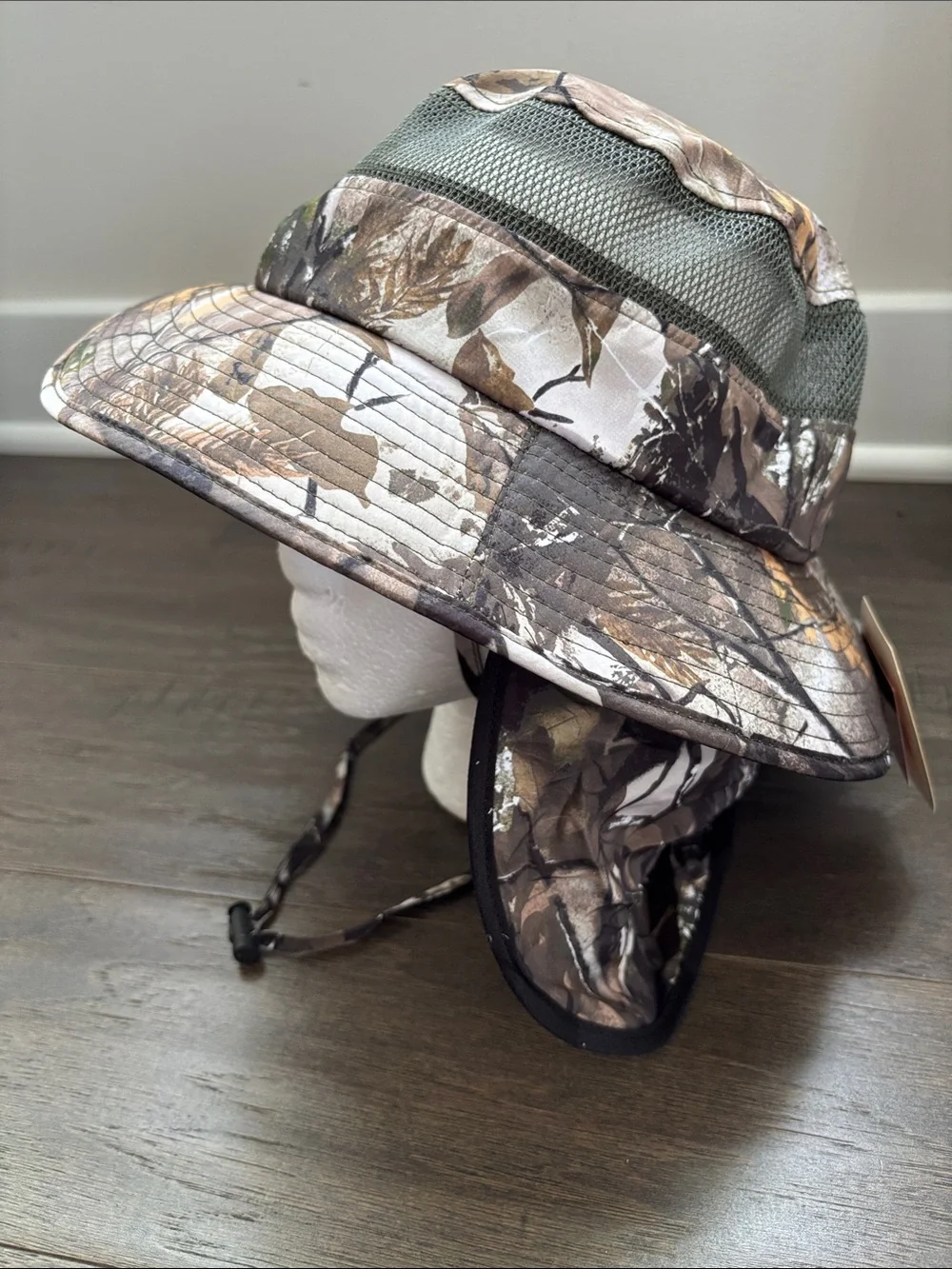 Madd Hatter Neck Drape,Wide Brim,Camo Boonie Hat,UV protection,chin strap,vented